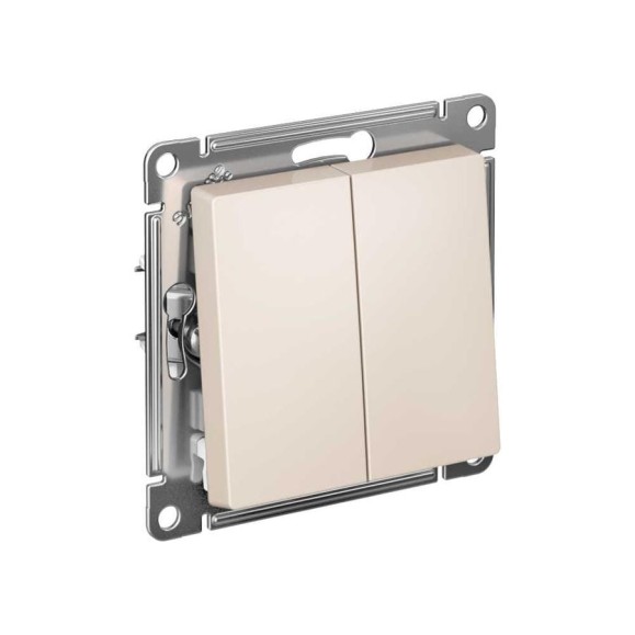 2-клавишный выключатель Systeme Electric (Schneider Electric) ATLASDESIGN сх.5, 10АХ,, БЕЖЕВЫЙ ATN000251 2-клавишный выключатель Systeme Electric (Schneider Electric) ATLASDESIGN сх.5, 10АХ,, БЕЖЕВЫЙ ATN000251