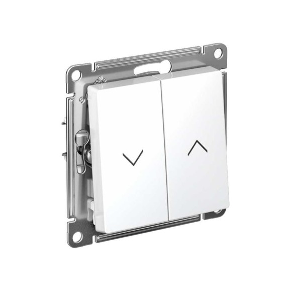 Выключатель жалюзи Systeme Electric Atlasdesign белый 2-кл., 10а, механизм ATN000119