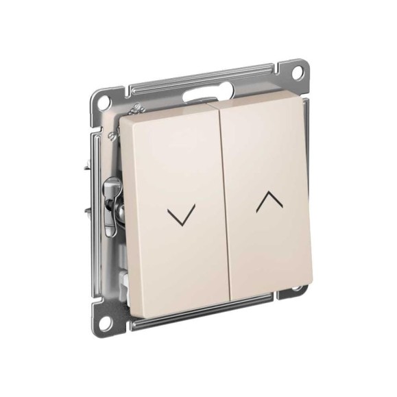 Выключатель жалюзи Systeme Electric Atlasdesign бежевый 2-кл, 10а, механизм ATN000219