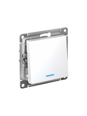 1-кл переключатель с подсветкой Systeme Electric ATLASDESIGN, сх.6а, 10 АХ, мех., быстрозажимная клемма, БЕЛЫЙ ATN000163S
