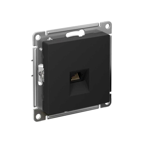 Розетка Systeme Electric ATLASDESIGN, компьютерная, RJ45, механизм, карбон, ATN001083