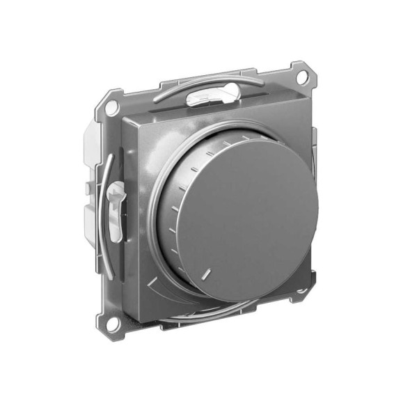 Механизм поворотно-нажимного светорегулятора (диммера) Systeme Electric Atlasdesign led, rc, 400вт, сталь ATN000923
