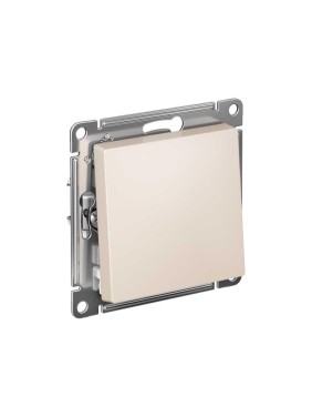 1-клавишный выключатель Systeme Electric Atlasdesign бежевый 2-полюсный, 10а, механизм ATN000221