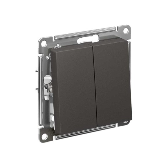 2-клавишный выключатель Systeme Electric Atlasdesign базальт сх.5, 10ах, механизм ATN001451 2-клавишный выключатель Systeme Electric Atlasdesign базальт сх.5, 10ах, механизм ATN001451