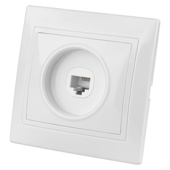 Телефонная розетка, белая RJ11 TDM ELECTRIC Таймыр SQ1814-0020