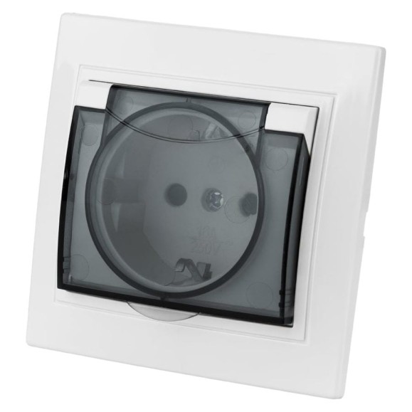 Розетка с защитными шторками и крышкой, белая 2П+З 16А 250В IP42 TDM ELECTRIC Таймыр SQ1814-0019 Розетка с защитными шторками и крышкой, белая 2П+З 16А 250В IP42 TDM ELECTRIC Таймыр SQ1814-0019