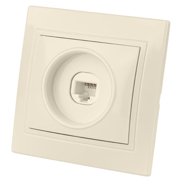 Компьютерная розетка TDM ELECTRIC Таймыр RJ45 слоновая кость SQ1814-0121