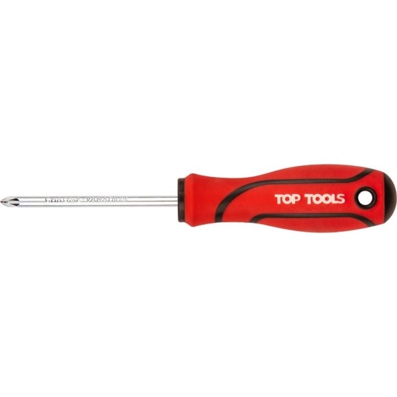 Отвертка Top Tools крестовая, PH1 x 75 mm 39D017 Отвертка Top Tools крестовая, PH1 x 75 mm 39D017