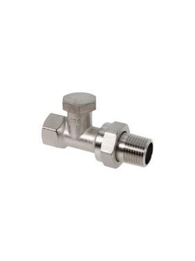Вентиль OVENTROP Combi 1R, на обратную подводку, прямой, DN-20, 3/4, 3/4, ВН, латунь никелированная, НГ со штуцером 109090063