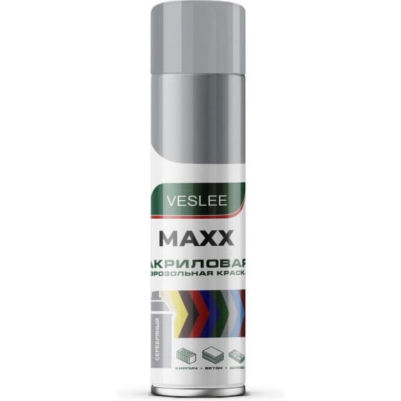 Аэрозольная краска Veslee MAXX 650мл серебряный VXSL