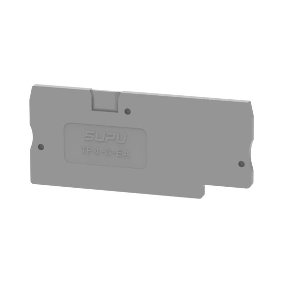 Крышка защитная для клемм SUPU TP 1-2с сечением 4мм2, серая, 100 шт TP4-3-GY-EA