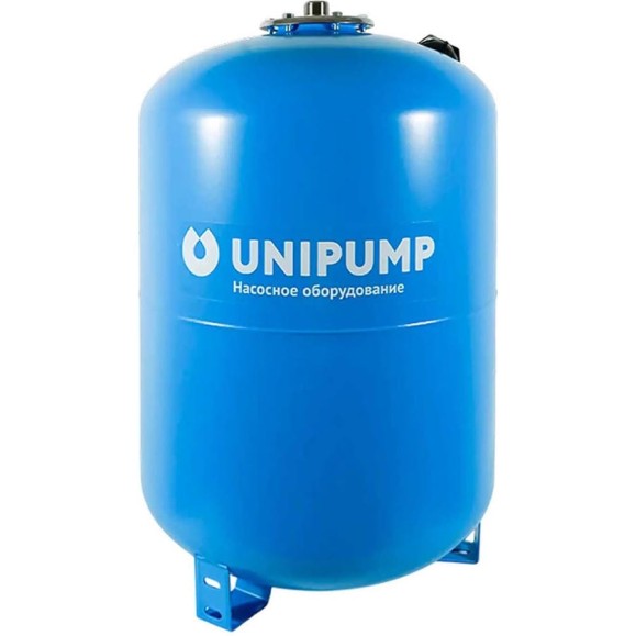 Гидроаккумулятор вертикальный UNIPUMP ГВ 80НВ (фланец нерж., верхнее подкл., БЭЗ) 54224