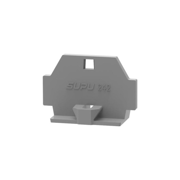 Крышка защитная SUPU TB для клемм с фиксирующим фланцем, серая 100 шт 242621