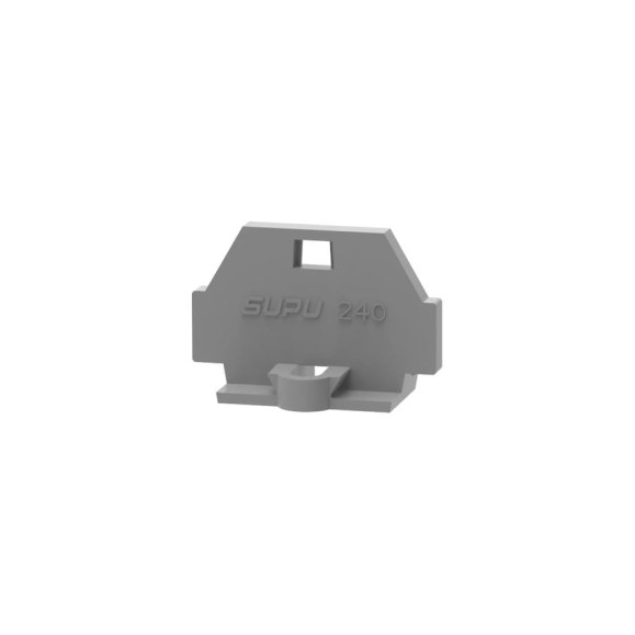 Крышка защитная SUPU TB для клемм с фиксирующ фланцем, серая 100 шт 240621
