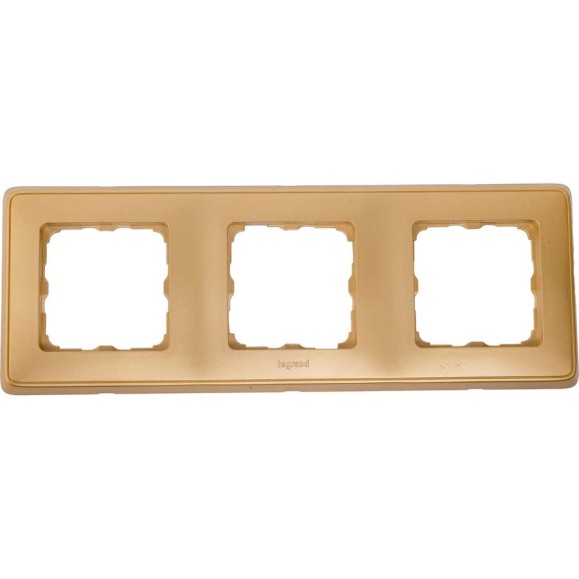 Рамка Legrand Cariva DIY 3 поста матовое золото 695983