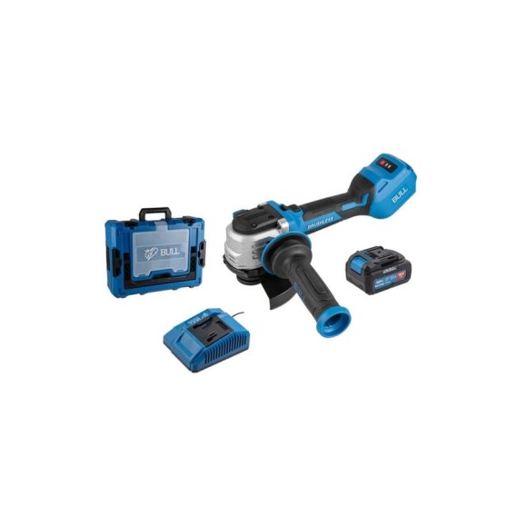 Аккуммуляторная углошлифмашина BULL CSG 1812-1 SR Xcase XLTpro 1x4 Ач БЕСЩЕТ, 125 мм, рег. об., 10 000 об/мин 1333997 ЦЗ-0841839086