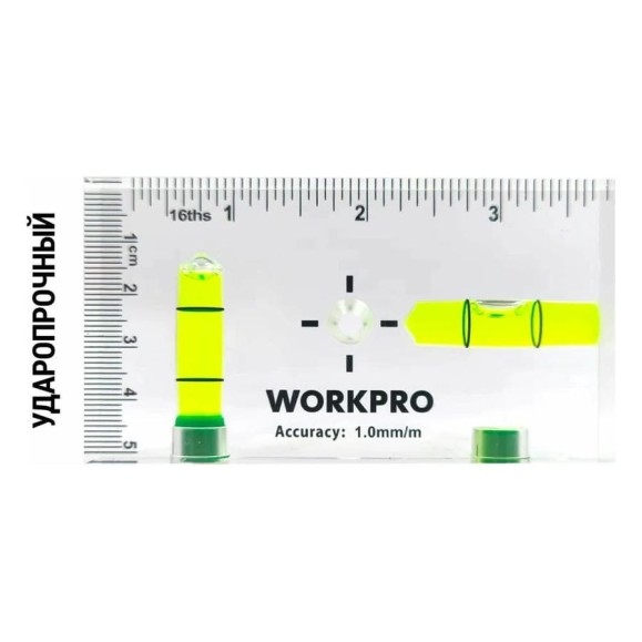 Уровень карманный WORKPRO PRO 95_51мм (акрил, магнитный, 2 глаза) WP262069 Уровень карманный WORKPRO PRO 95_51мм (акрил, магнитный, 2 глаза) WP262069