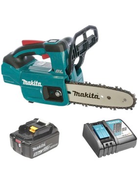 Аккумуляторная цепная пила Makita 18 В, 20 см, с АКБ 5 Ач и ЗУ DUC204RT