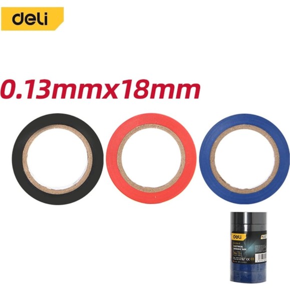 Набор изолент DELI 6шт 9м х 18мм х 0,13мм DL5264-6 211196 Набор изолент DELI 6шт 9м х 18мм х 0,13мм DL5264-6 211196