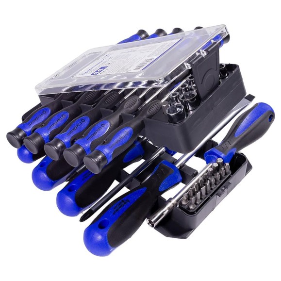 Отвертки в наборе SMARTBUY 44 предмета, головки, TORX, SL, PH, СR-V сталь PRO TOOLS SBT-PRO-SCN-44 Отвертки в наборе SMARTBUY 44 предмета, головки, TORX, SL, PH, СR-V сталь PRO TOOLS SBT-PRO-SCN-44
