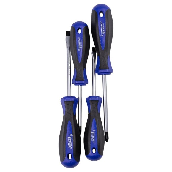 Отвертки в наборе SMARTBUY 4 штуки, SL, PH, CR-V сталь, PRO TOOLS SBT-PRO-SCN-4