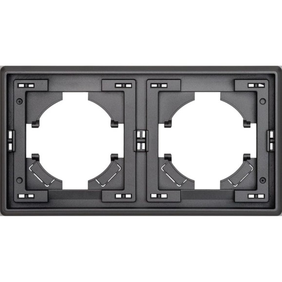 Рамка ALTECH 2 местная ENCORE 2PG графит 07413 Рамка ALTECH 2 местная ENCORE 2PG графит 07413