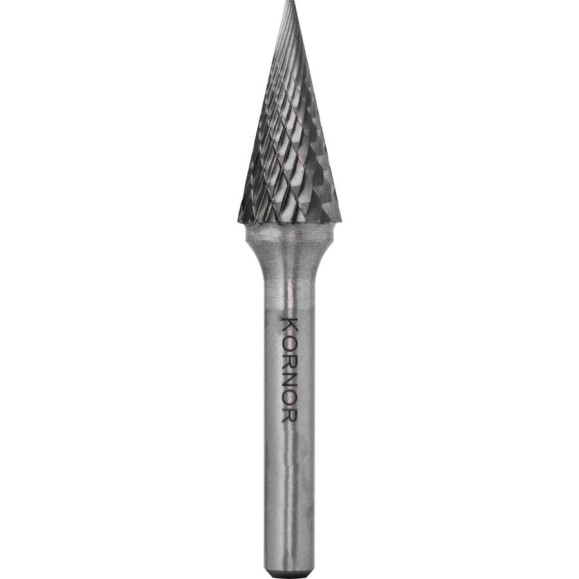 Бор-фреза KORNOR M1225BM06L коническая (2-ая насечка) L150 434122506 Бор-фреза KORNOR M1225BM06L коническая (2-ая насечка) L150 434122506