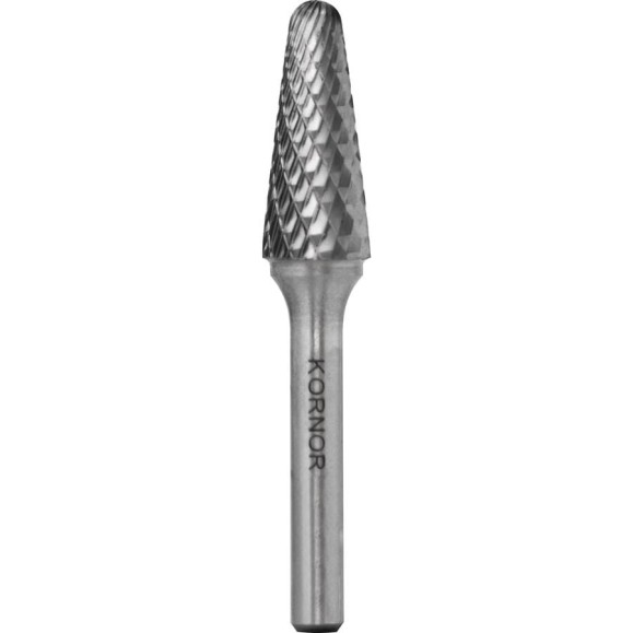 Бор-фреза KORNOR L2038BM06 сфероконическая (2-ая насечка) 422203806