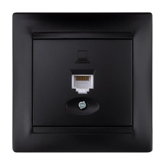 Компьютерная розетка RJ45 TDM ELECTRIC графит "Лама" SQ1815-0616 Компьютерная розетка RJ45 TDM ELECTRIC графит "Лама" SQ1815-0616
