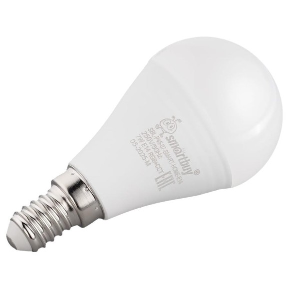 Умная лампочка SMARTBUY с Wi-Fi, Яндекс Алисой P45 7Вт цоколь Е14 SBL-P45-07-SMART-HOME-E14