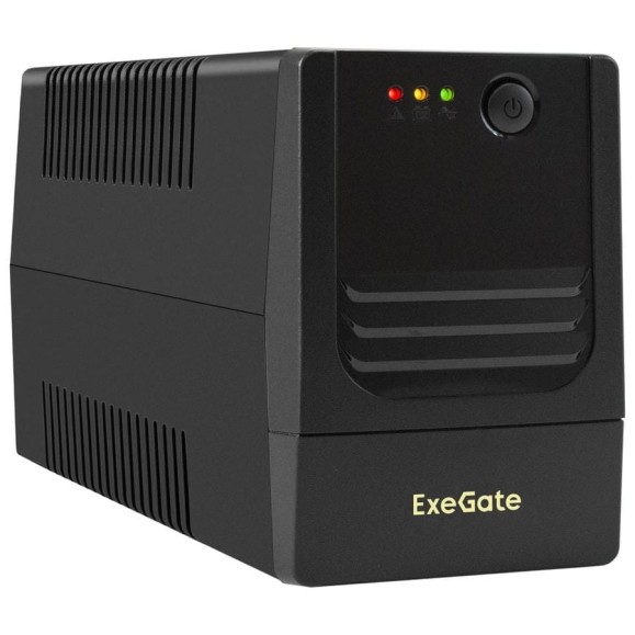 Источник бесперебойного питания ExeGate Power NB-1000.LED.AVR.2SH 1000VA/650W, LED, AVR, 2 Schuko, батарея 12V 9Ah, Black 299492 Источник бесперебойного питания ExeGate Power NB-1000.LED.AVR.2SH 1000VA/650W, LED, AVR, 2 Schuko, батарея 12V 9Ah, Black 299492