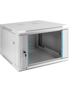 Шкаф телекоммуникационный ExeGate 19 настенный 6U EC-WM-6U.600.G.GREY 19”, 6U, 600x600x370mm ШхГхВ , передняя дверь закаленное стекло, съемные боковые панели 298600