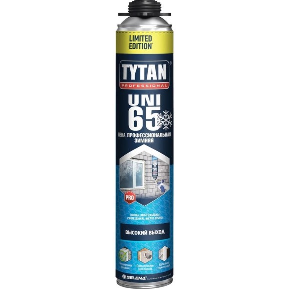 Профессиональная монтажная пена TYTAN PROFESSIONAL 65 Uni Limited Edition, зимняя, 750 мл 279747
