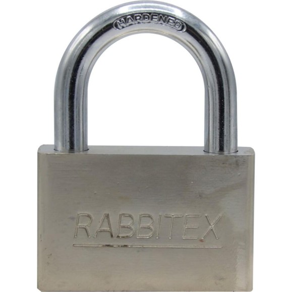 Замок навесной RABBITEX стальной 70мм никель, антикоррозионное покрытие, 4 ключа 671311 Замок навесной RABBITEX стальной 70мм никель, антикоррозионное покрытие, 4 ключа 671311