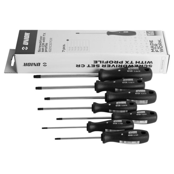 Набор отверток Unior TORX 7 предметов 3838909170312 Набор отверток Unior TORX 7 предметов 3838909170312