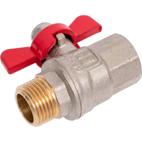 Шаровой кран MVI ГОСТ, 1/2 вн.-нар., рукоятка «бабочка» (БМЦ) BV.914.04