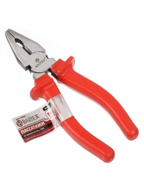 Пассатижи BARTEX Эконом 160 мм, прямые, углеродистая сталь, 953036.1080 309624