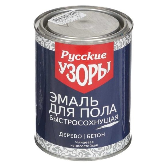 Эмаль Русские узоры для пола, быстросохнущ, алкид, глянцевая, желт-корич, 0.9 кг Русские узоры 248370 Эмаль Русские узоры для пола, быстросохнущ, алкид, глянцевая, желт-корич, 0.9 кг Русские узоры 248370