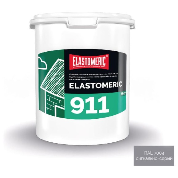 Мастика Elastomeric Systems для кровли акриловая 6кг серая elastomeric-911 7004003