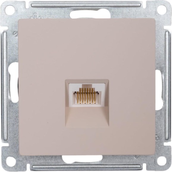 Компьютерная розетка rj45 Systeme Electric Atlasdesign песочный, кат 5е ATN001283 Компьютерная розетка rj45 Systeme Electric Atlasdesign песочный, кат 5е ATN001283