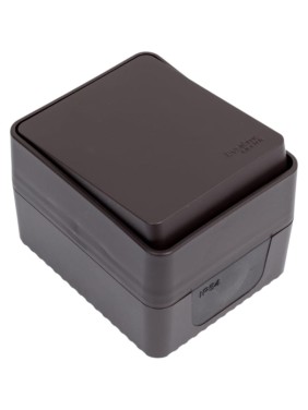 Переключатель 1-клавишный Systeme Electric AtlasDesign Profi IP54, 10 АХ, открытой установки, Коричневый ATN546061