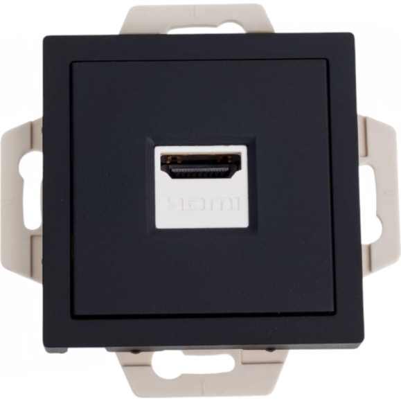 Механизм розетки Systeme Electric Atlasdesign карбон hdmi, ATN001080
