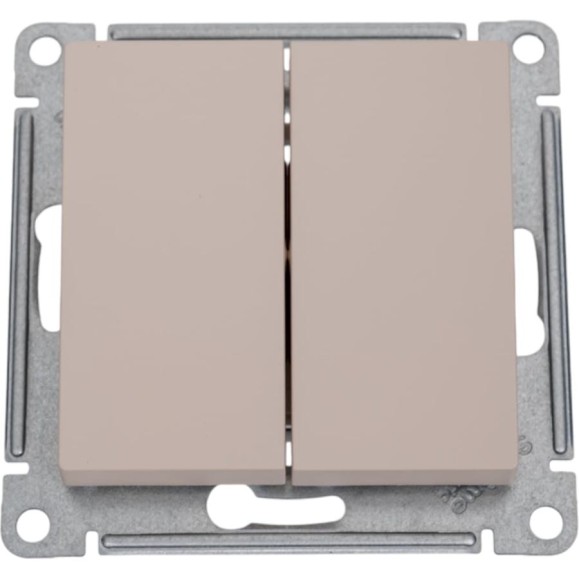 2-клавишный выключатель Systeme Electric Atlasdesign песочный сх.1, 10ах ATN001251 2-клавишный выключатель Systeme Electric Atlasdesign песочный сх.1, 10ах ATN001251