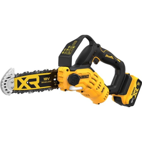Аккумуляторная цепная пила DEWALT DCMPS520P1, 18 В, 20 см, 8.6 м/с, с АКБ 5 Ач и ЗУ DCMPS520P1-QW Аккумуляторная цепная пила DEWALT DCMPS520P1, 18 В, 20 см, 8.6 м/с, с АКБ 5 Ач и ЗУ DCMPS520P1-QW