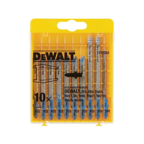 Пилка для лобзика DEWALT DT2292, по металлу, 10 шт DT2292-QZ