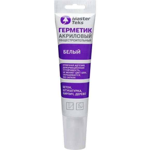 Акриловый герметик MASTERTEKS Profimaster, 80 мл, белый 279682