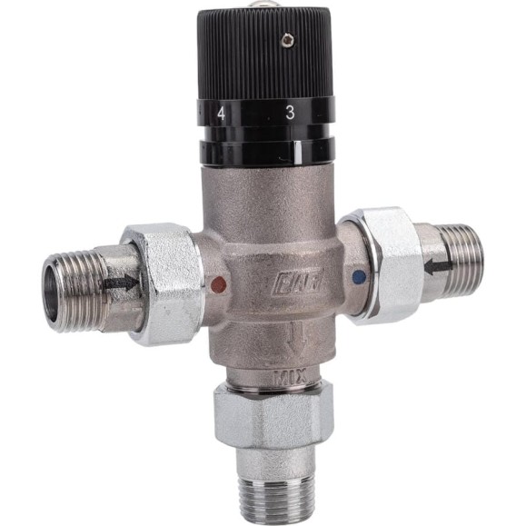Термостатический смеситель FAR 1/2", американки Тmax 95 оC FA 3956 12