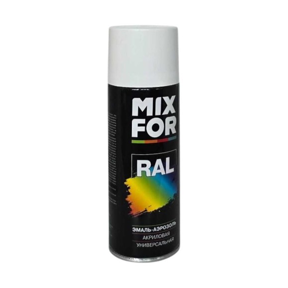 Эмаль-аэрозоль MIXFOR акриловая универсальная RAL 9006 (бело-алюминиевый) 13919 Эмаль-аэрозоль MIXFOR акриловая универсальная RAL 9006 (бело-алюминиевый) 13919