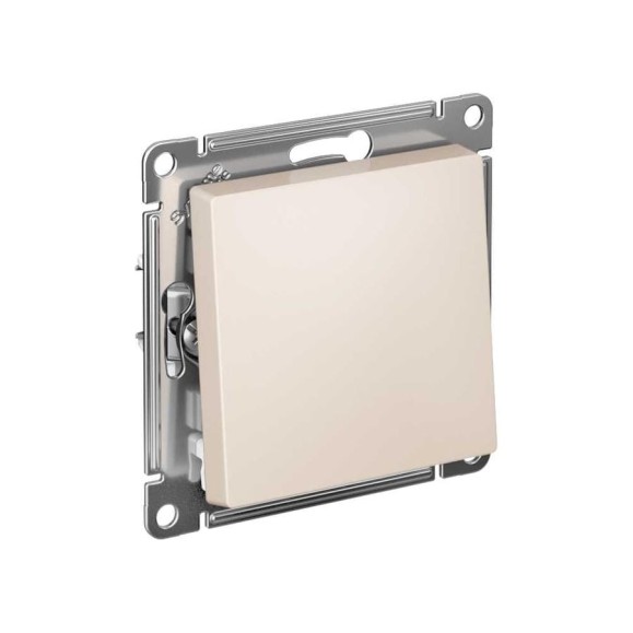 Выключатель Systeme Electric ATLASDESIGN с самовозвратом, сх.1, 10АХ, мех., быстрозажим. клем., бежевый ATN000215S