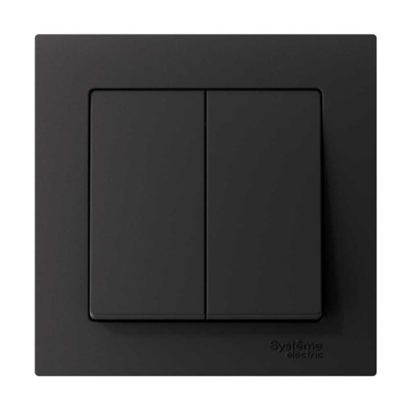 2-клавишный выключатель Systeme Electric ATLASDESIGN сх.5, 10АХ, в сборе, быстрозажим. клем., КАРБОН ATN001052S 2-клавишный выключатель Systeme Electric ATLASDESIGN сх.5, 10АХ, в сборе, быстрозажим. клем., КАРБОН ATN001052S